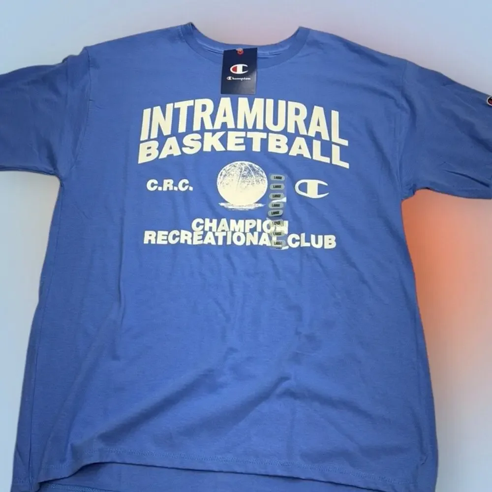 CHAMPION Men’s Large Blue Intramural Basketball Champions T-shirt - Picture 2 of 2